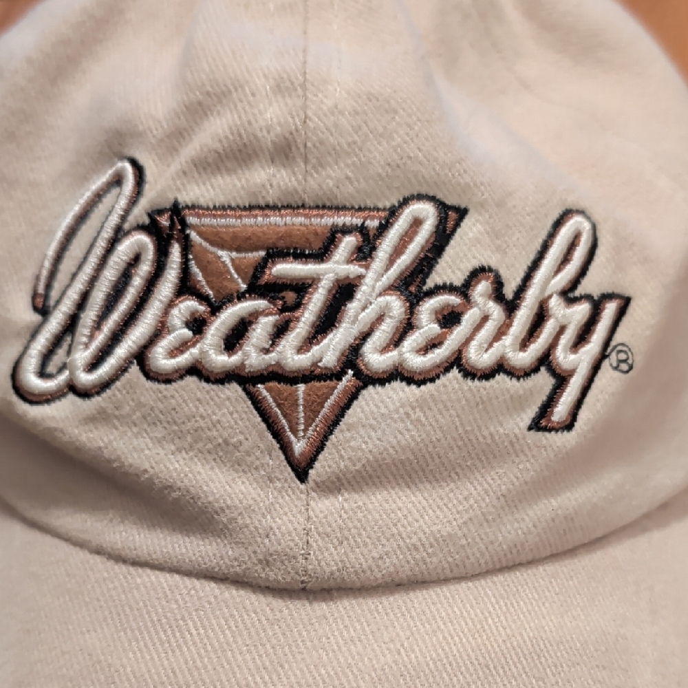 Beige and Brown Weatherby Firearms Men's Hat - Picture 5 of 6